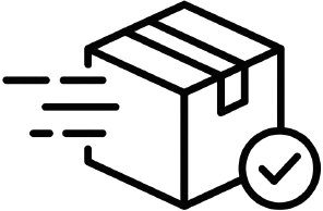 Fast delivery package outline icon